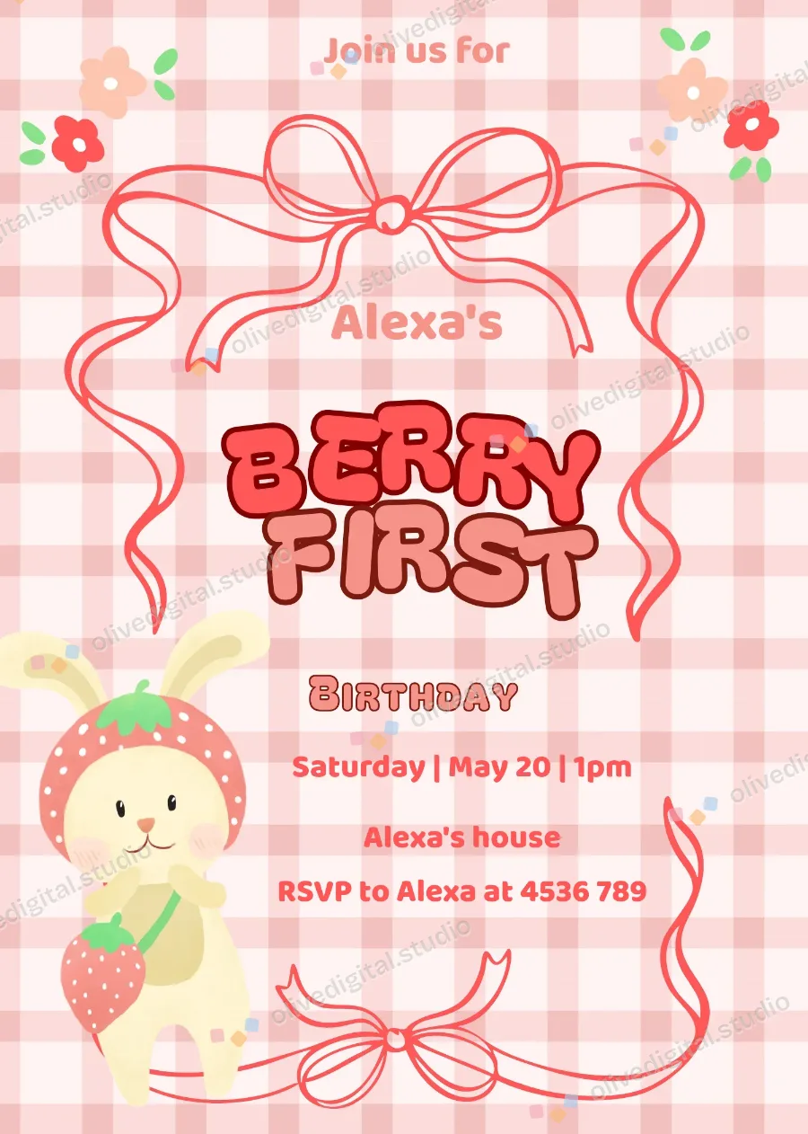 Berry First, invitation with sample wording