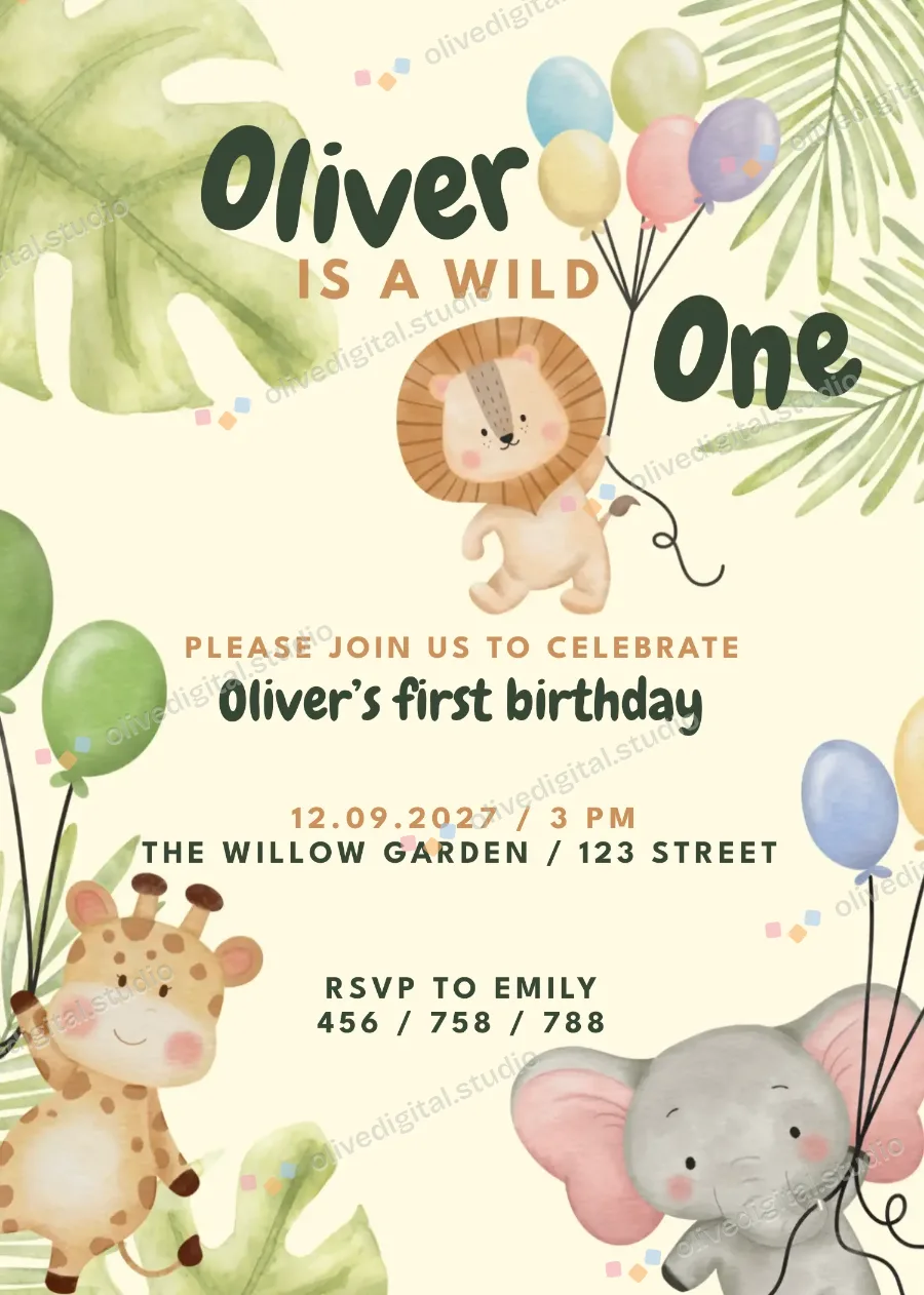 Born to Be Wild, invitation with sample wording