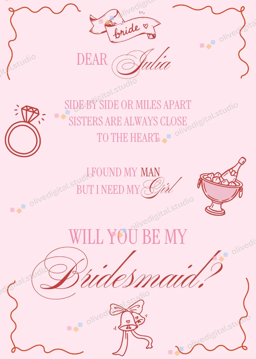 Pink Champagne, invitation with sample wording